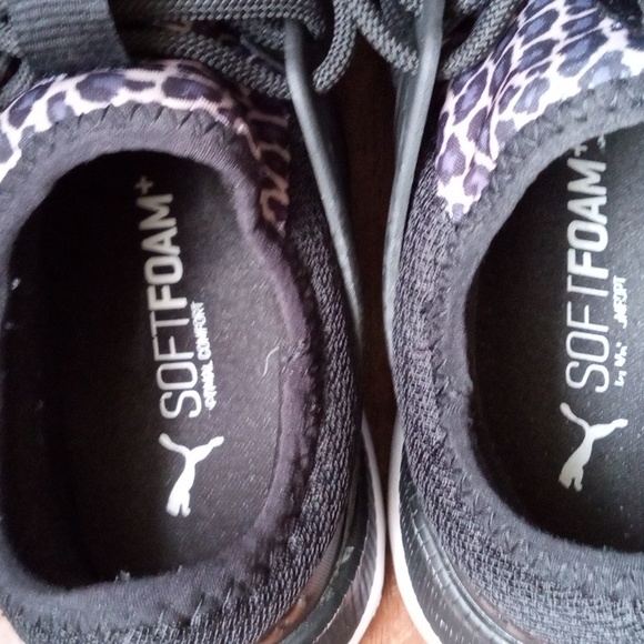 Women's Puma leopard print/black sneakers - Picture 4 of 7